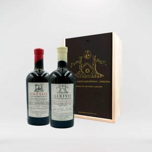 Estuche Premium Lacus Ligustinus Caja Madera Exclusiva Líxivo Éntasi vino romano